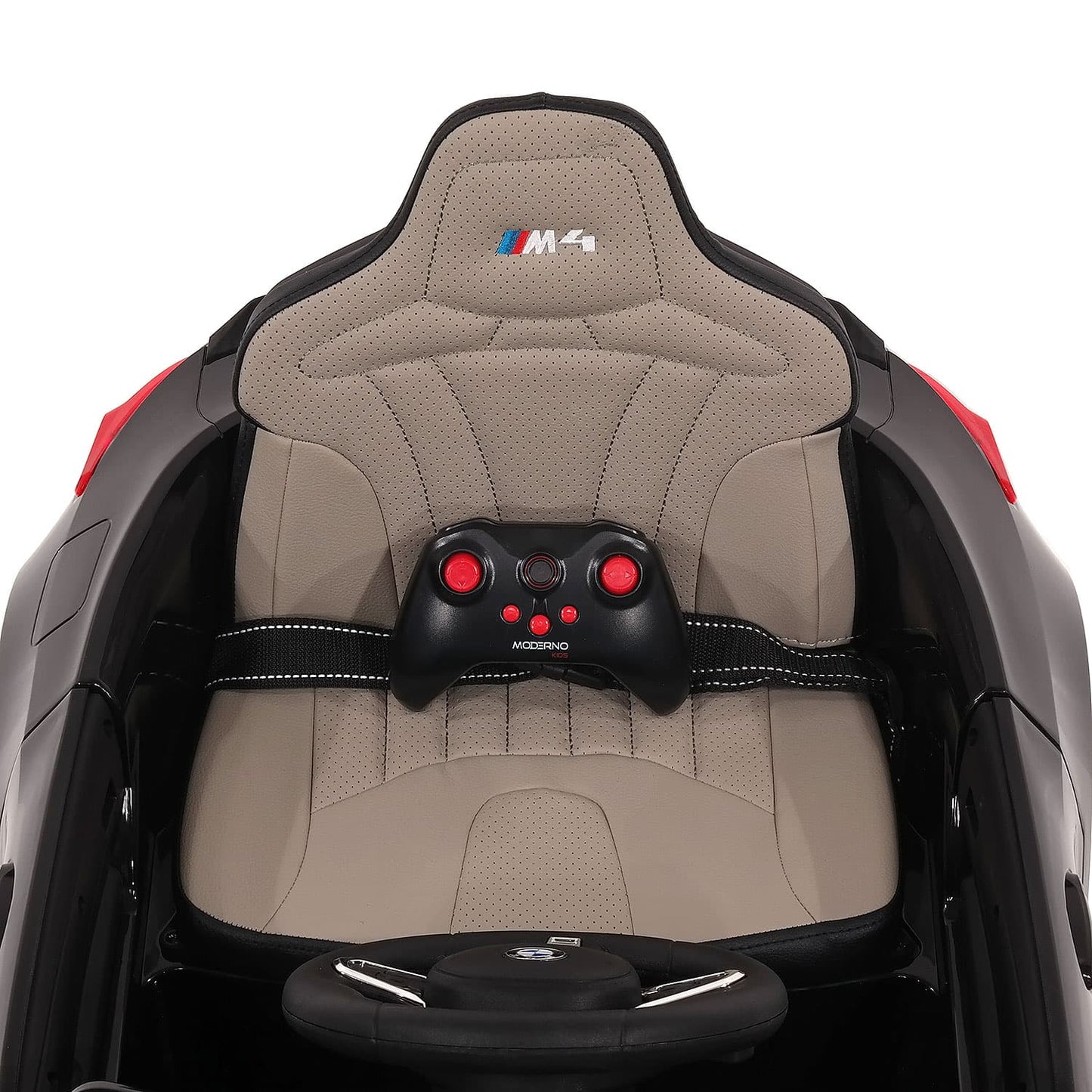 BMW M4 12V Kids Ride-On Car with R/C Parental Remote | White