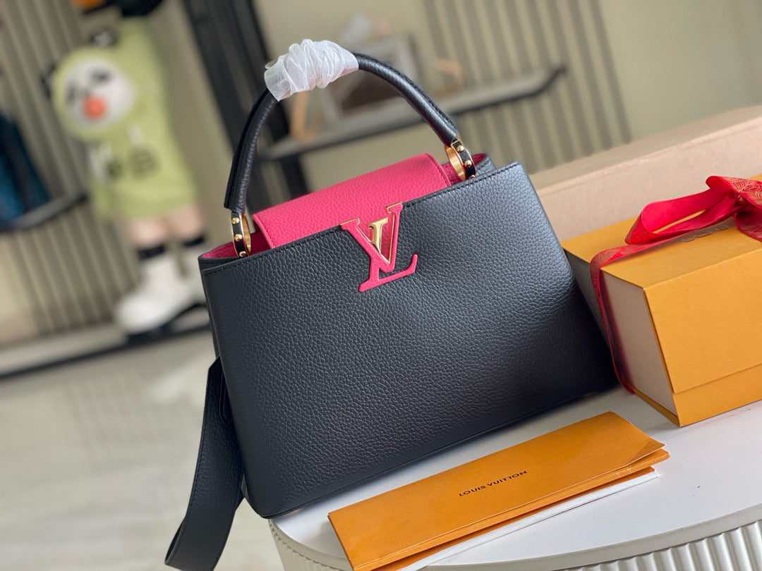 CAPUCINES MM 31 BLACK GOLD HARDWARE