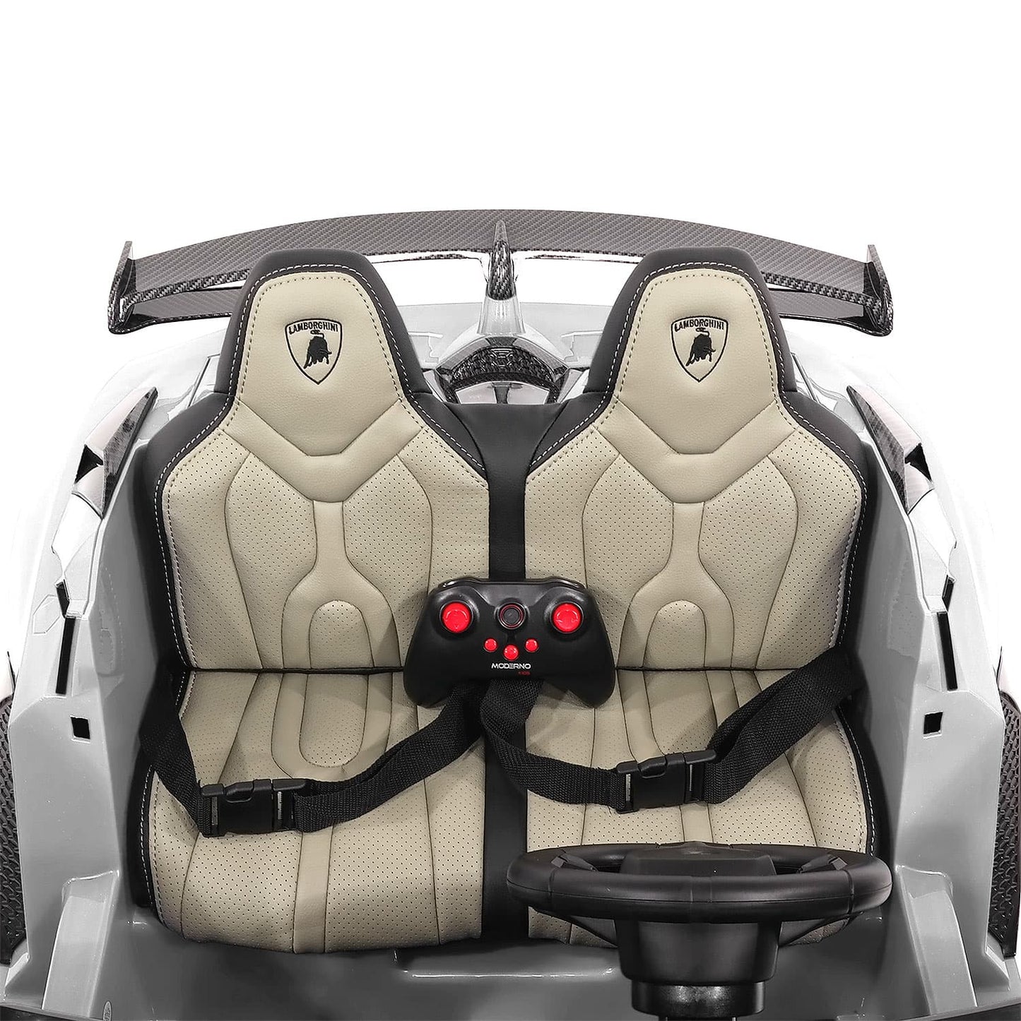 Lamborghini Aventador SVJ 24V Kids Ride-On Car with R/C Parental Remote | Cherry Red