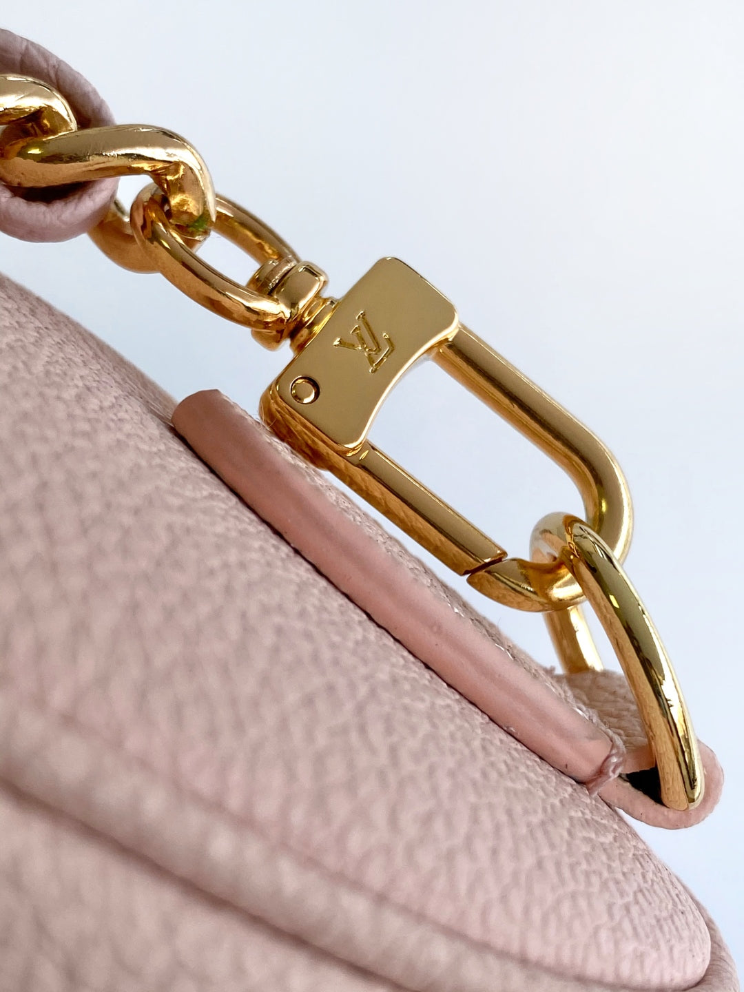 LV 25S NANO SPEEDY BAG 16 IN ROSE AND QUARTZ EMBOSSED GRAINED CALFSKIN