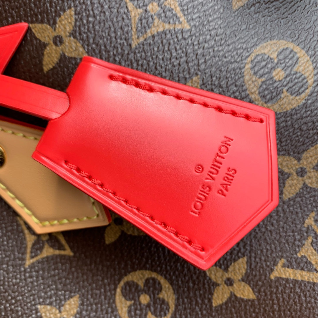 SPEEDY 30 SOFT CRAFTY IN BROWN MONOGRAM CALFSKIN RED TAG