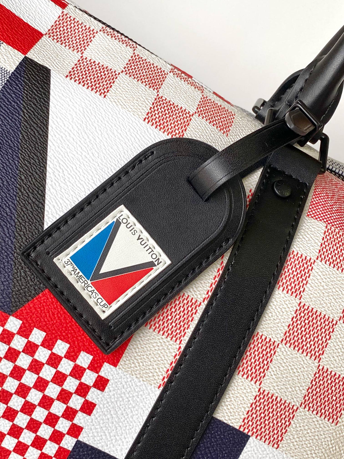 LV 25S SAC KEEPALL BANDOULIÈRE 50 IN MULTICOLOR CANVAS AND CALFSKIN TRIM
