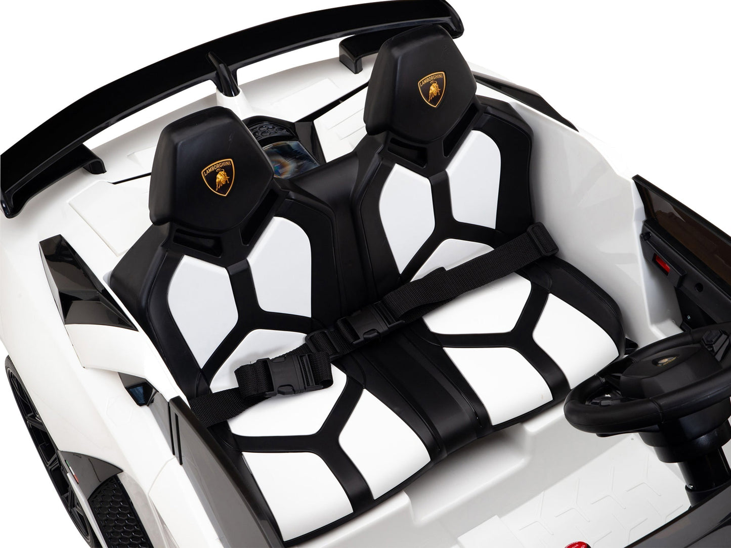 Lamborghini Aventador SVJ Drift Edition 24V Kids Ride-On Car with R/C Parental Remote | White